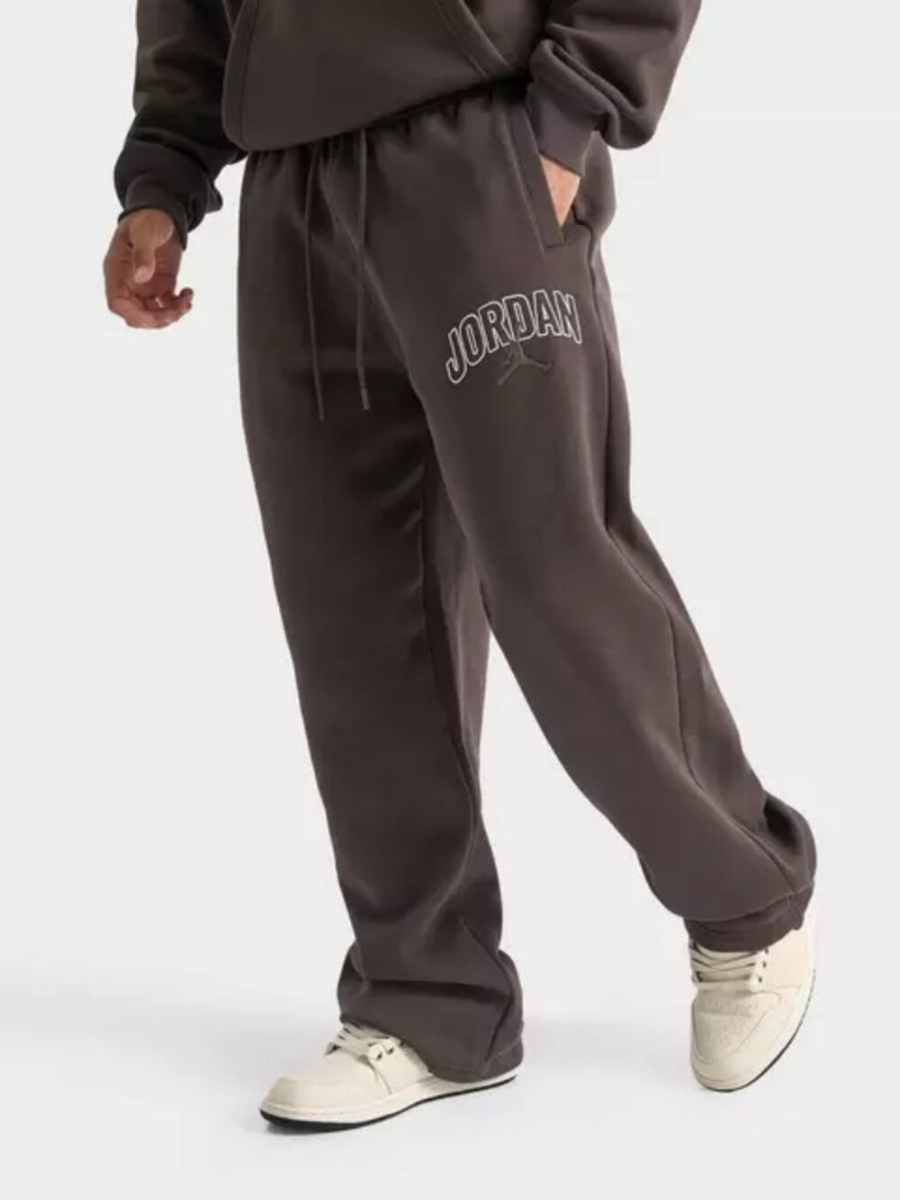 Air Jordan Brooklyn Fleece Wordmark Logo Oversized Sweat pants Brown IB72434-237